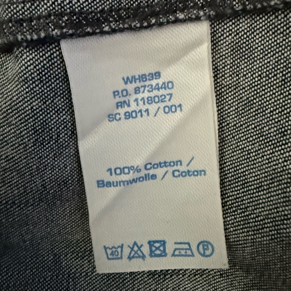 Boden denim dress Midi Pleated Button Down Dark Wash Belted sizes 14L NWOT - Picture 9 of 9